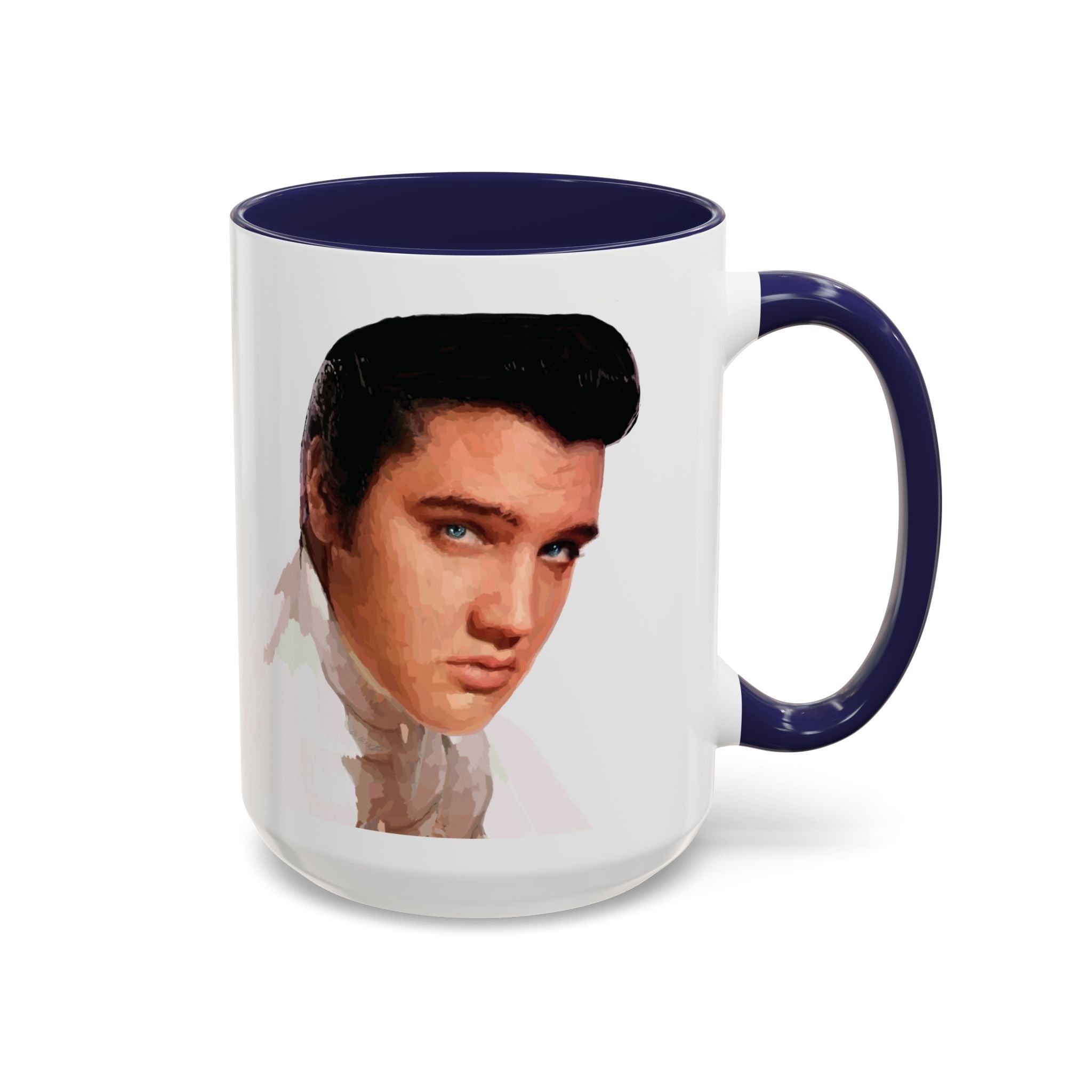 Elvis Presley Musical Two Tone Ceramic Coffee Mug Available in 15 oz purple