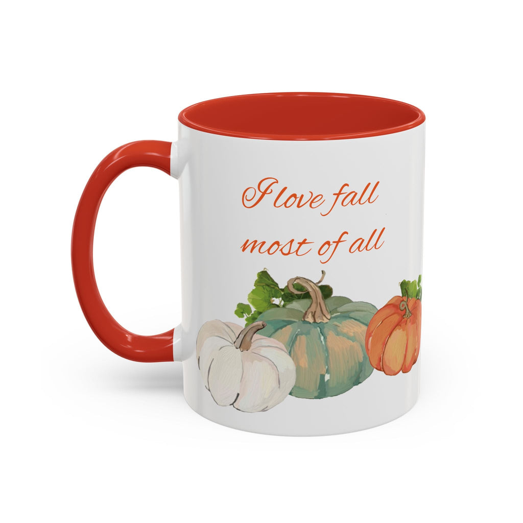 Fall Harvest Pumpkin Two Tone Ceramic Coffee Mugs - Blue Cava
