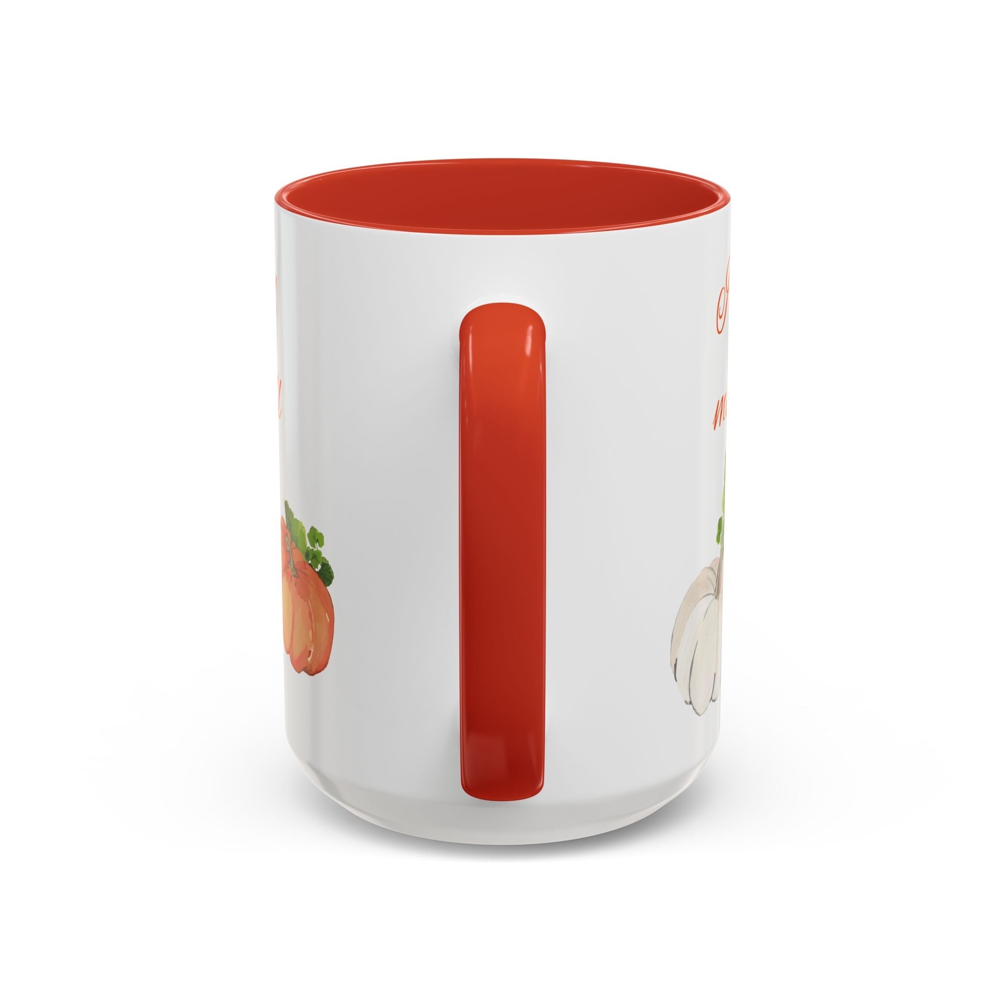 Fall Harvest Pumpkin Two Tone Ceramic Coffee Mugs - Blue Cava