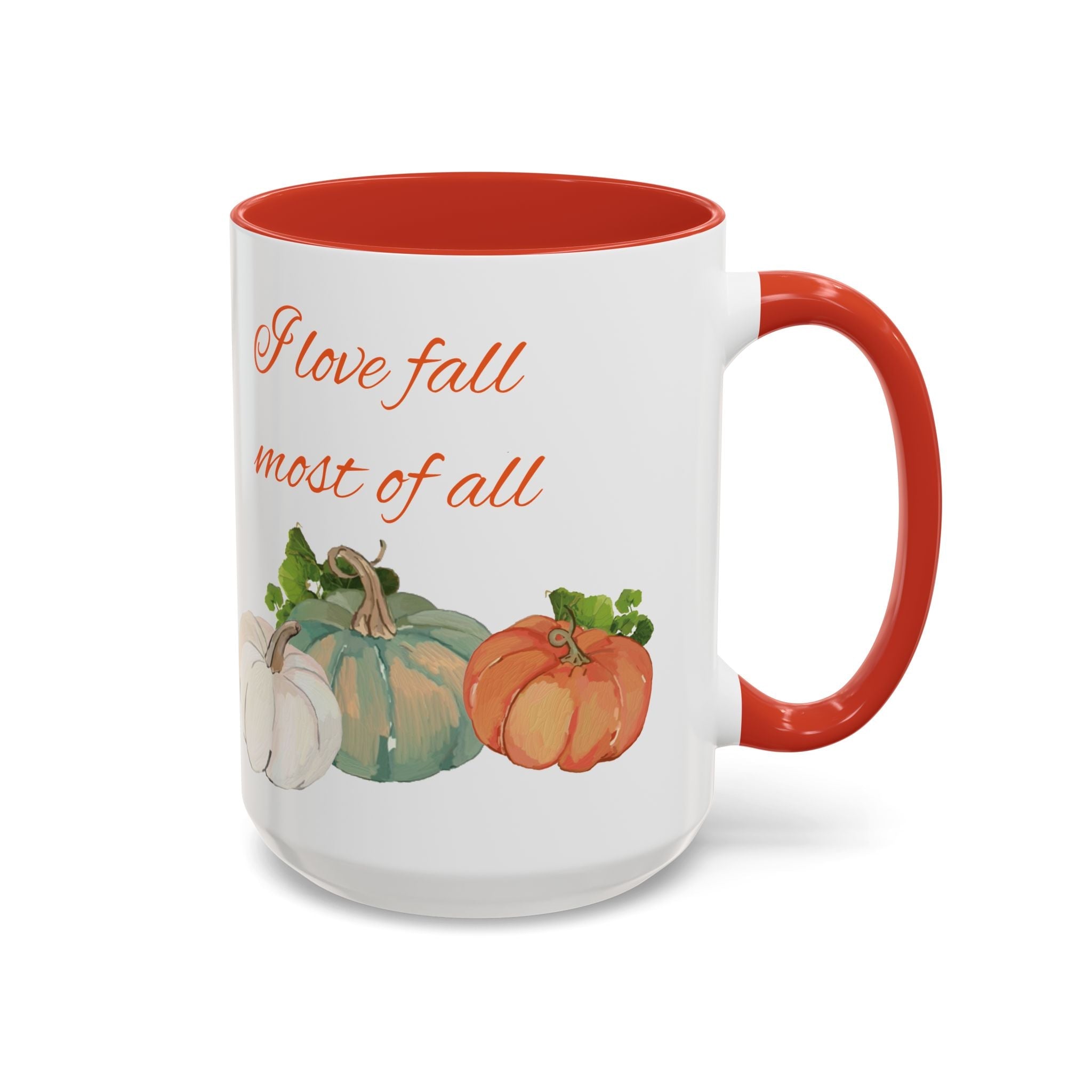 Fall Harvest Pumpkin Two Tone Ceramic Coffee Mugs - Blue Cava