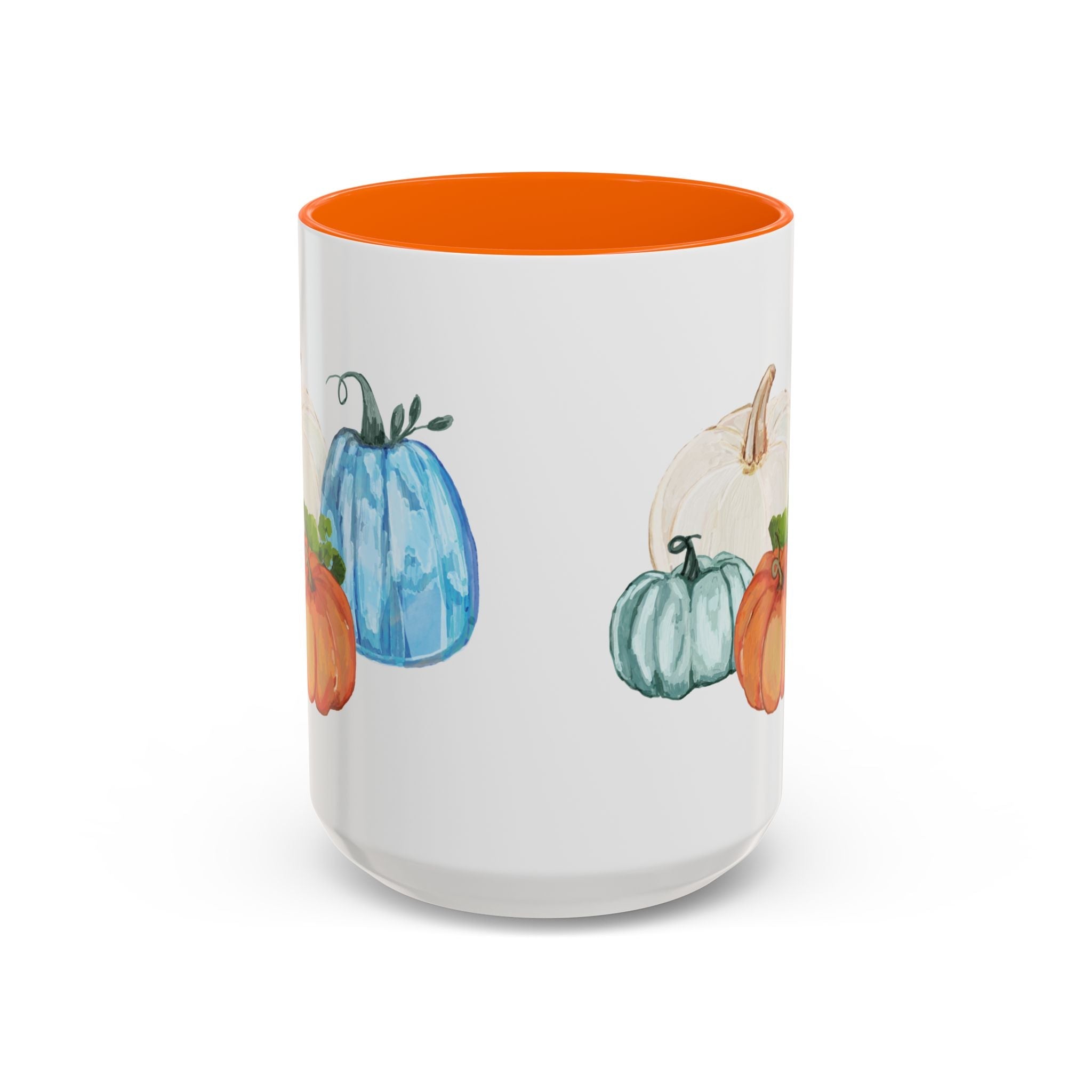 Fall - Pumpkins Two Tone Ceramic Coffee Mugs - Blue Cava