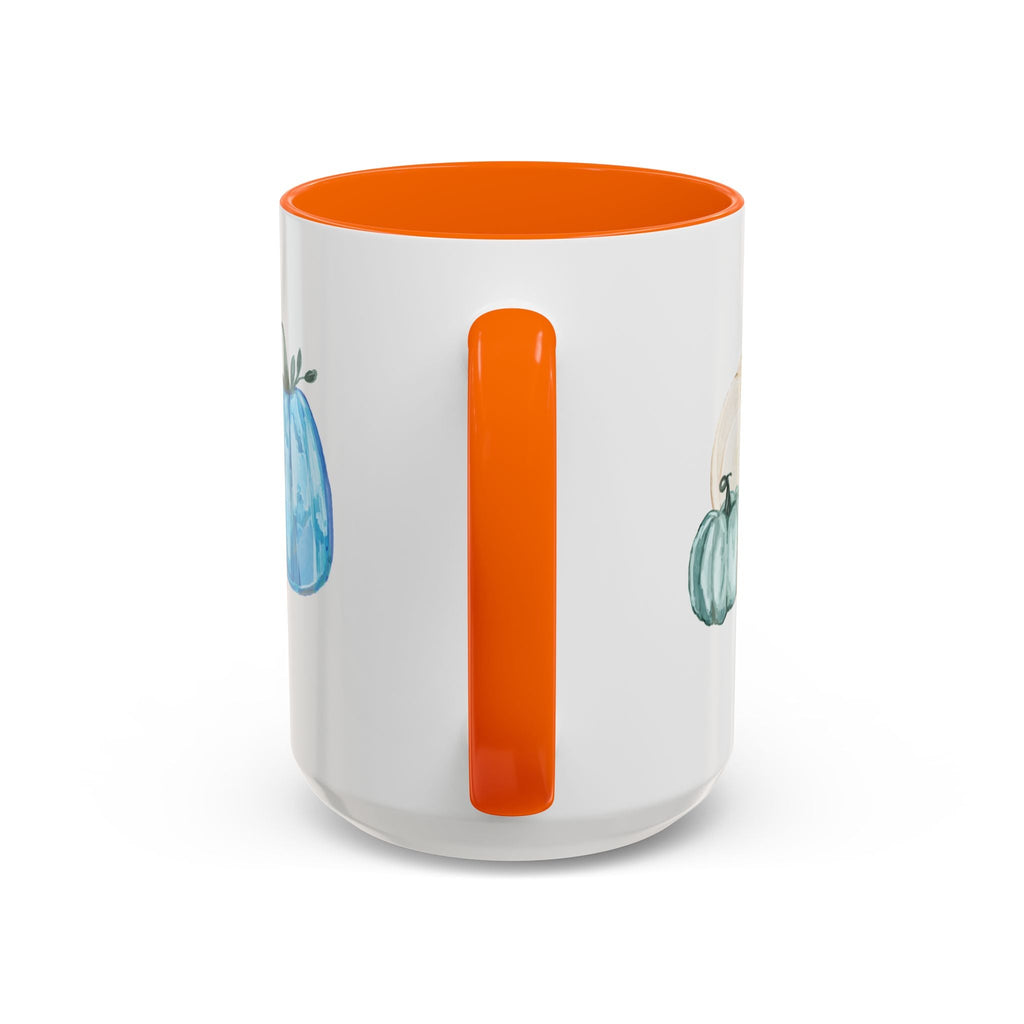 Fall - Pumpkins Two Tone Ceramic Coffee Mugs - Blue Cava