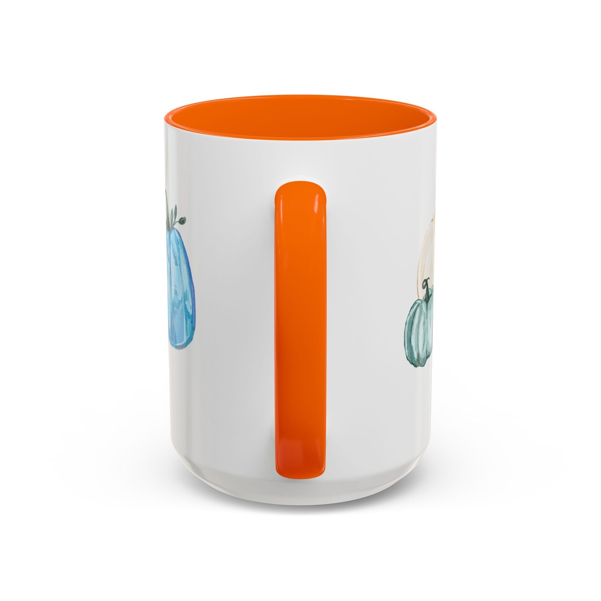 Fall - Pumpkins Two Tone Ceramic Coffee Mugs - Blue Cava