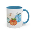 Fall - Pumpkins Two Tone Ceramic Coffee Mugs - Blue Cava