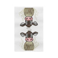 Farmhouse Cow Microfiber Waffle Kitchen Towel — Cute Farm Animal Kitchen Towel - Blue Cava