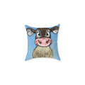 Farmhouse Cow Square Throw Pillows - Farmhouse Decor - Blue Cava