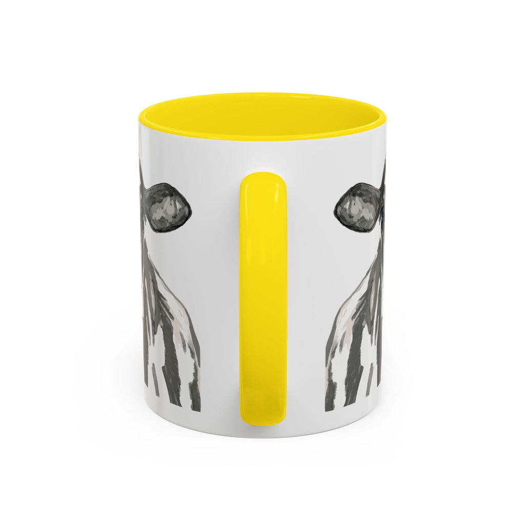 Farmhouse Cow Two Tone Ceramic Mugs - Blue Cava