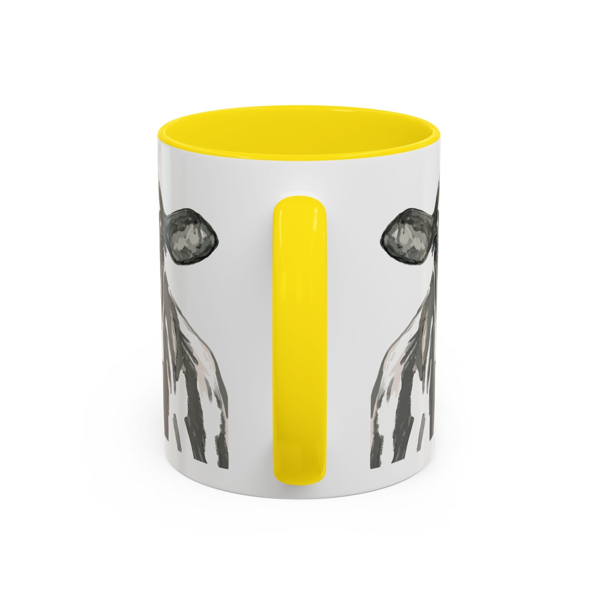 Farmhouse Cow Two Tone Ceramic Mugs - Blue Cava