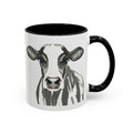Farmhouse Cow Two Tone Ceramic Mugs - Blue Cava