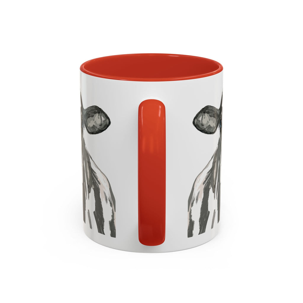 Farmhouse Cow Two Tone Ceramic Mugs - Blue Cava