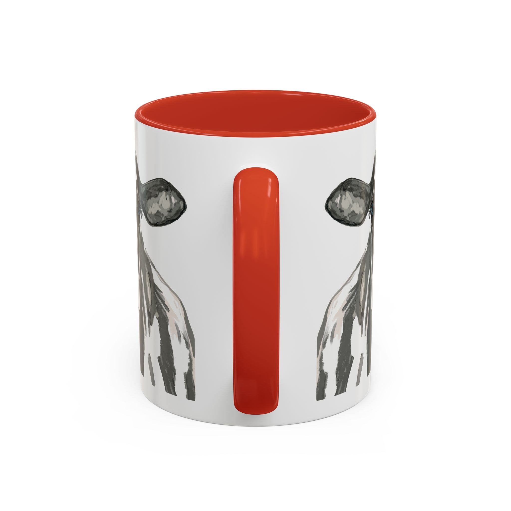 Farmhouse Cow Two Tone Ceramic Mugs - Blue Cava