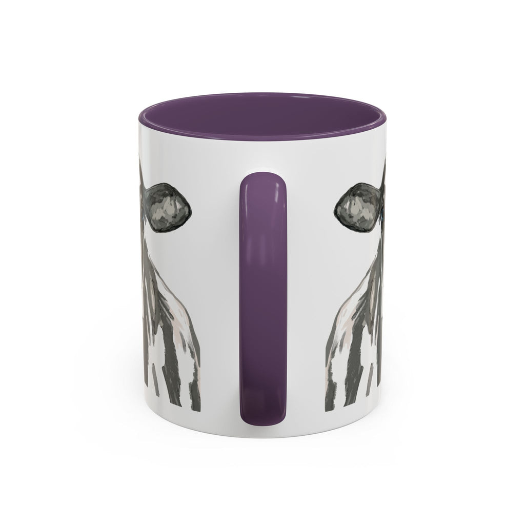 Farmhouse Cow Two Tone Ceramic Mugs - Blue Cava