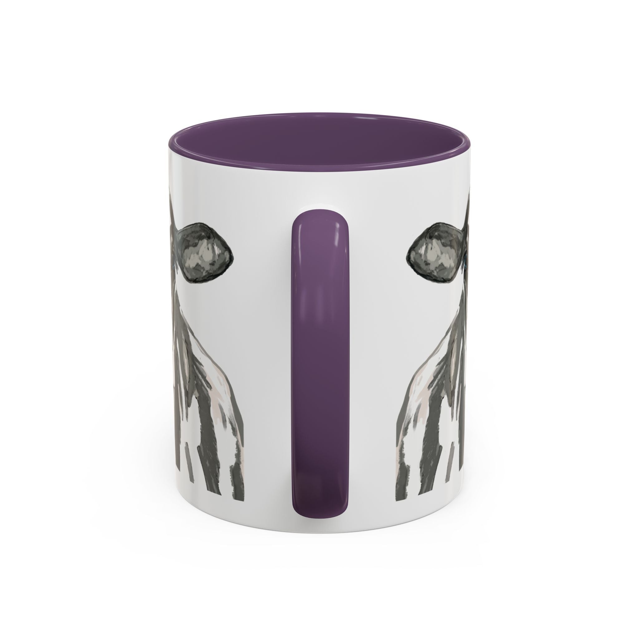 Farmhouse Cow Two Tone Ceramic Mugs - Blue Cava