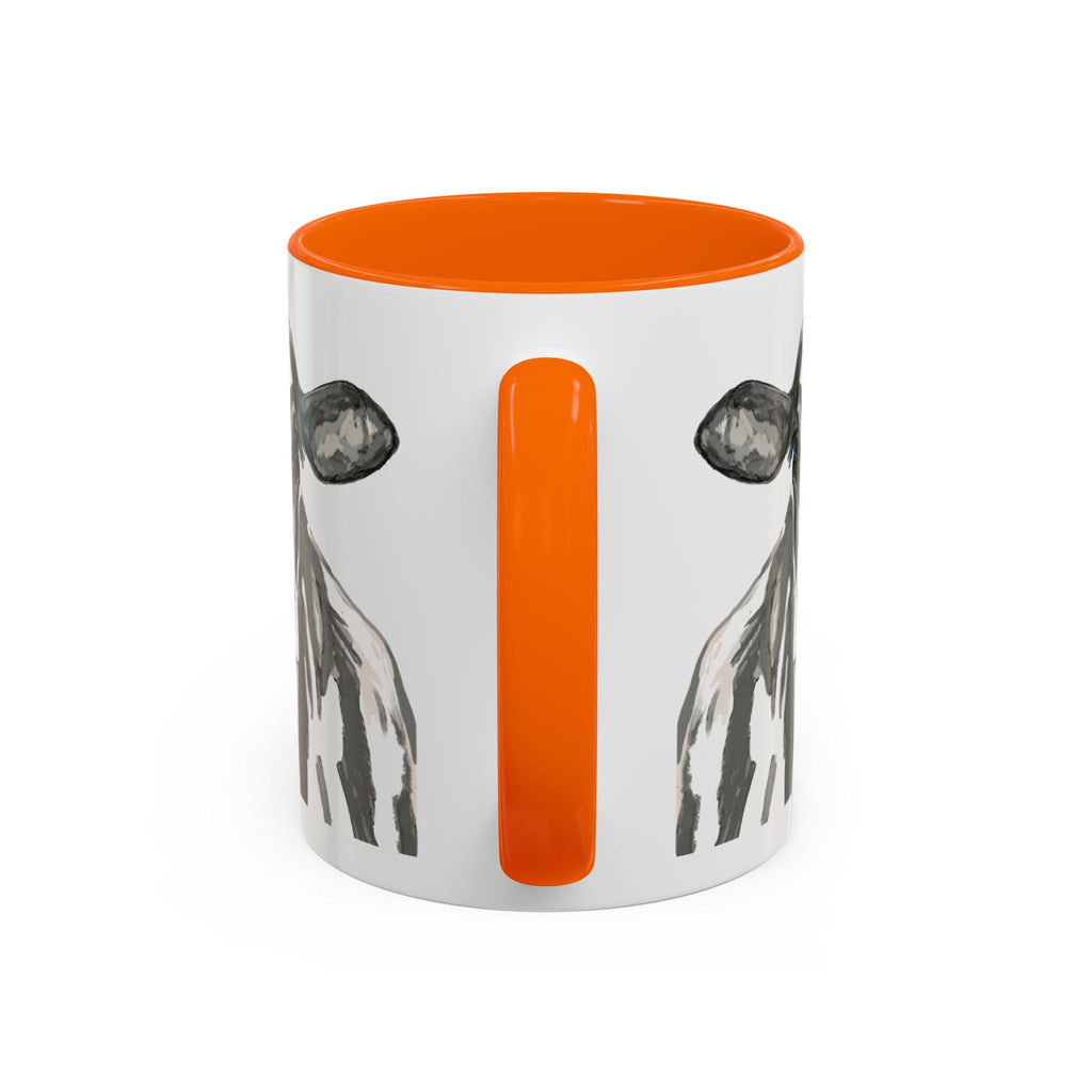 Farmhouse Cow Two Tone Ceramic Mugs - Blue Cava