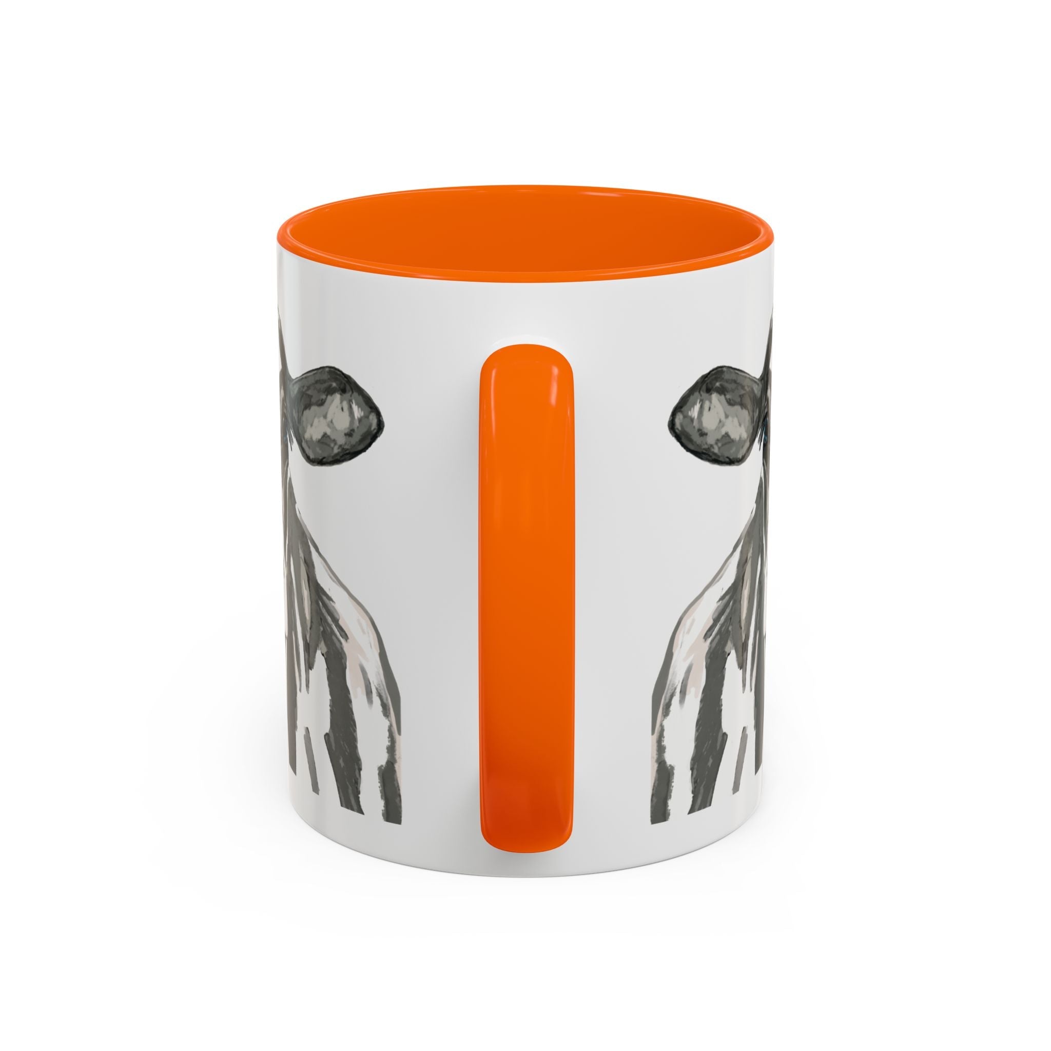 Farmhouse Cow Two Tone Ceramic Mugs - Blue Cava