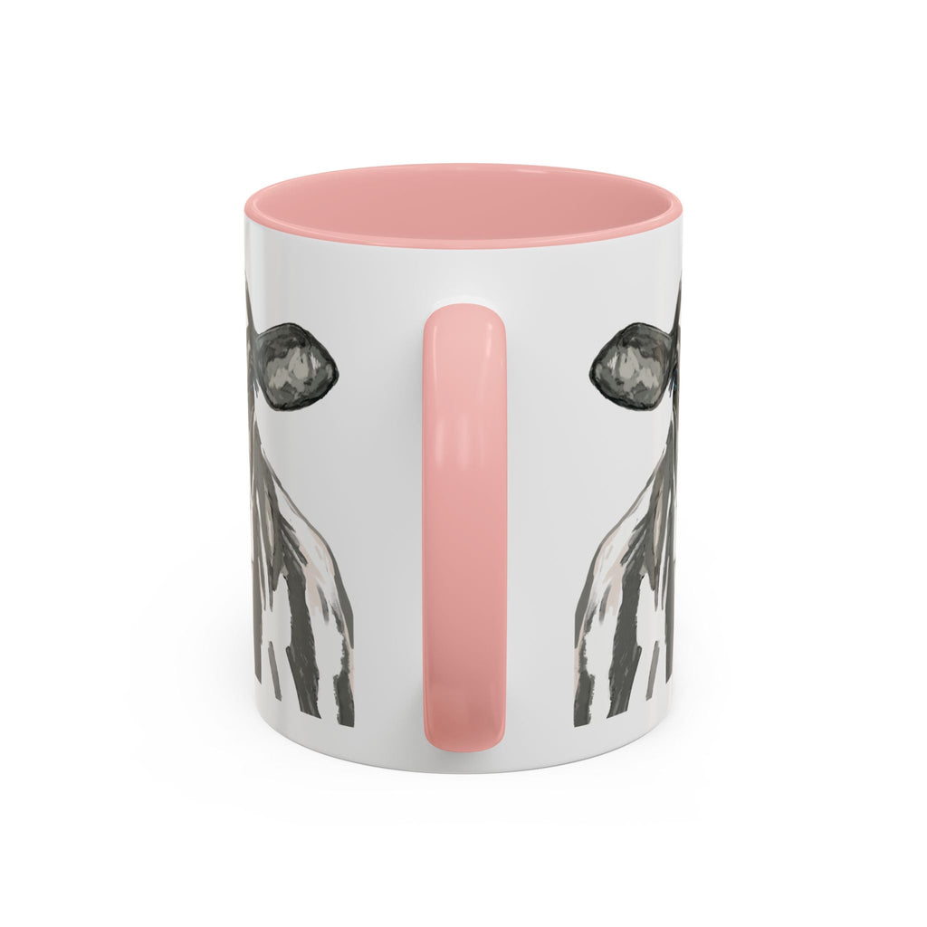 Farmhouse Cow Two Tone Ceramic Mugs - Blue Cava