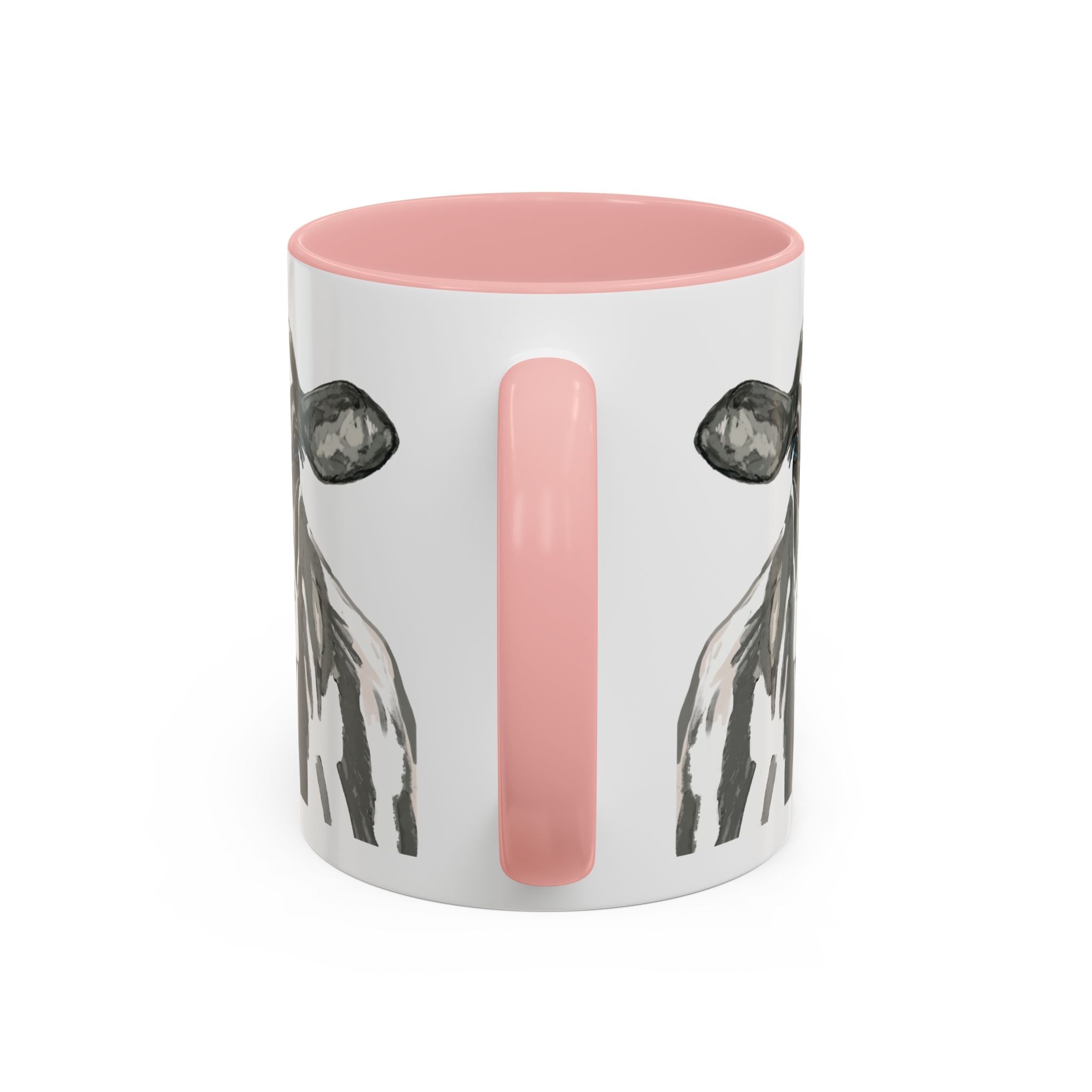 Farmhouse Cow Two Tone Ceramic Mugs - Blue Cava