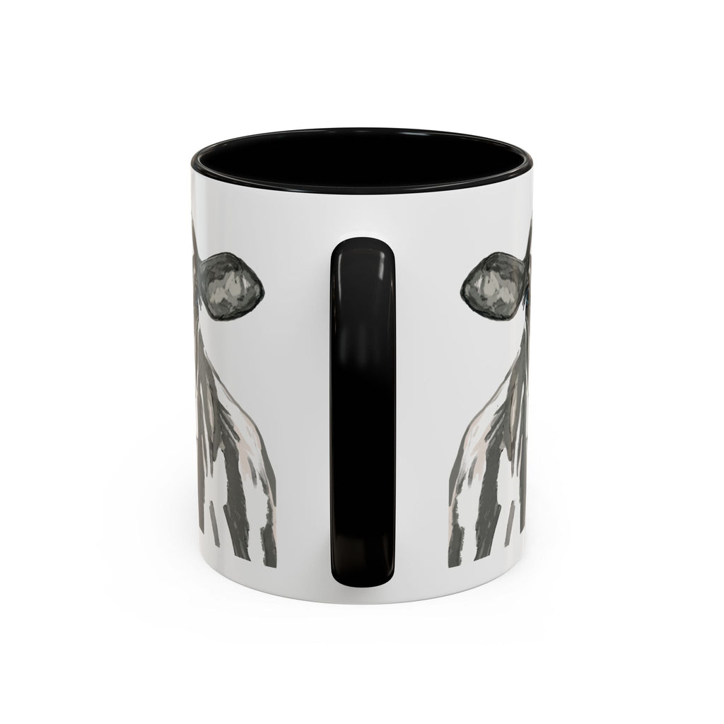 Farmhouse Cow Two Tone Ceramic Mugs - Blue Cava