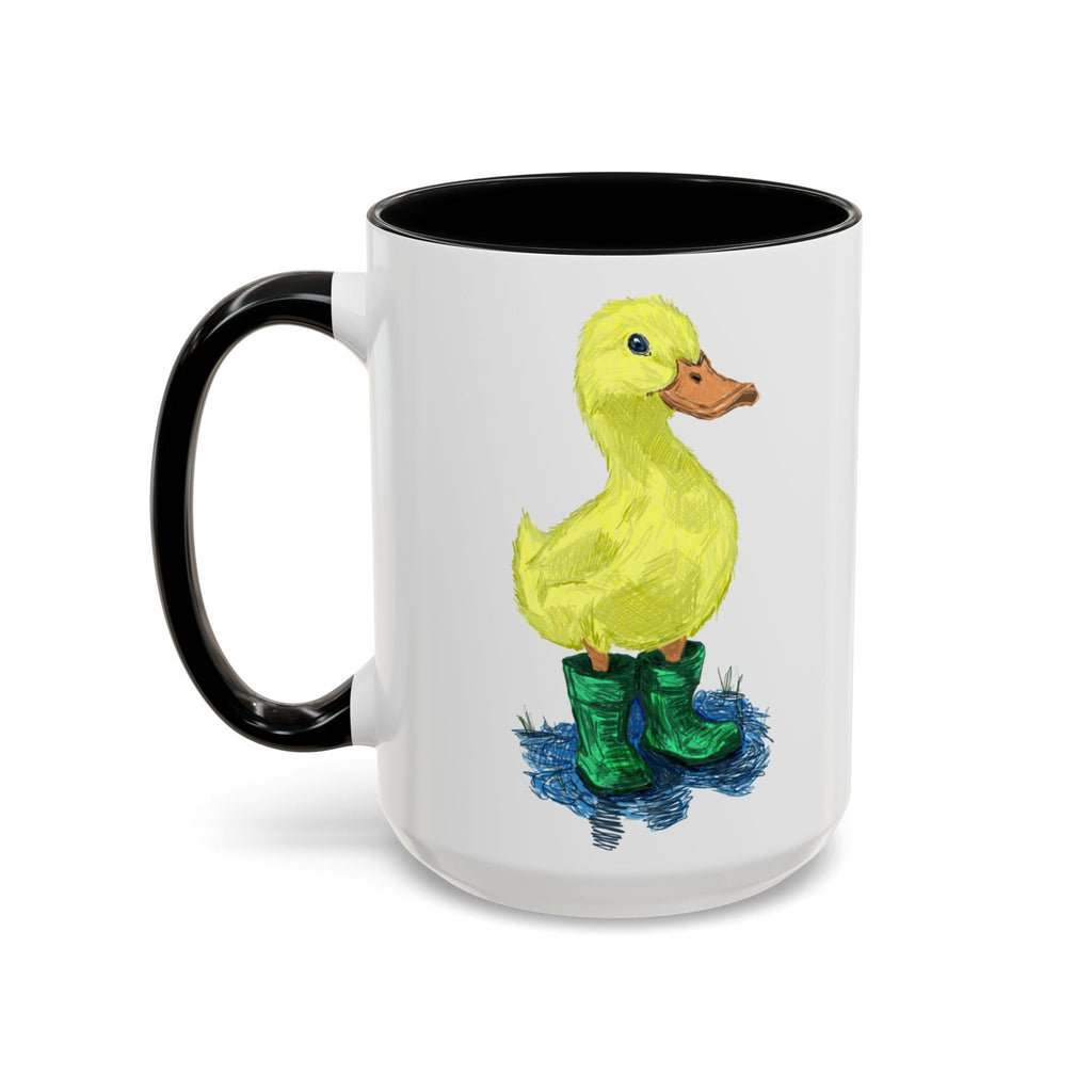 Farmhouse Duck Boots Two Tone Ceramic Coffee Mugs - Blue Cava