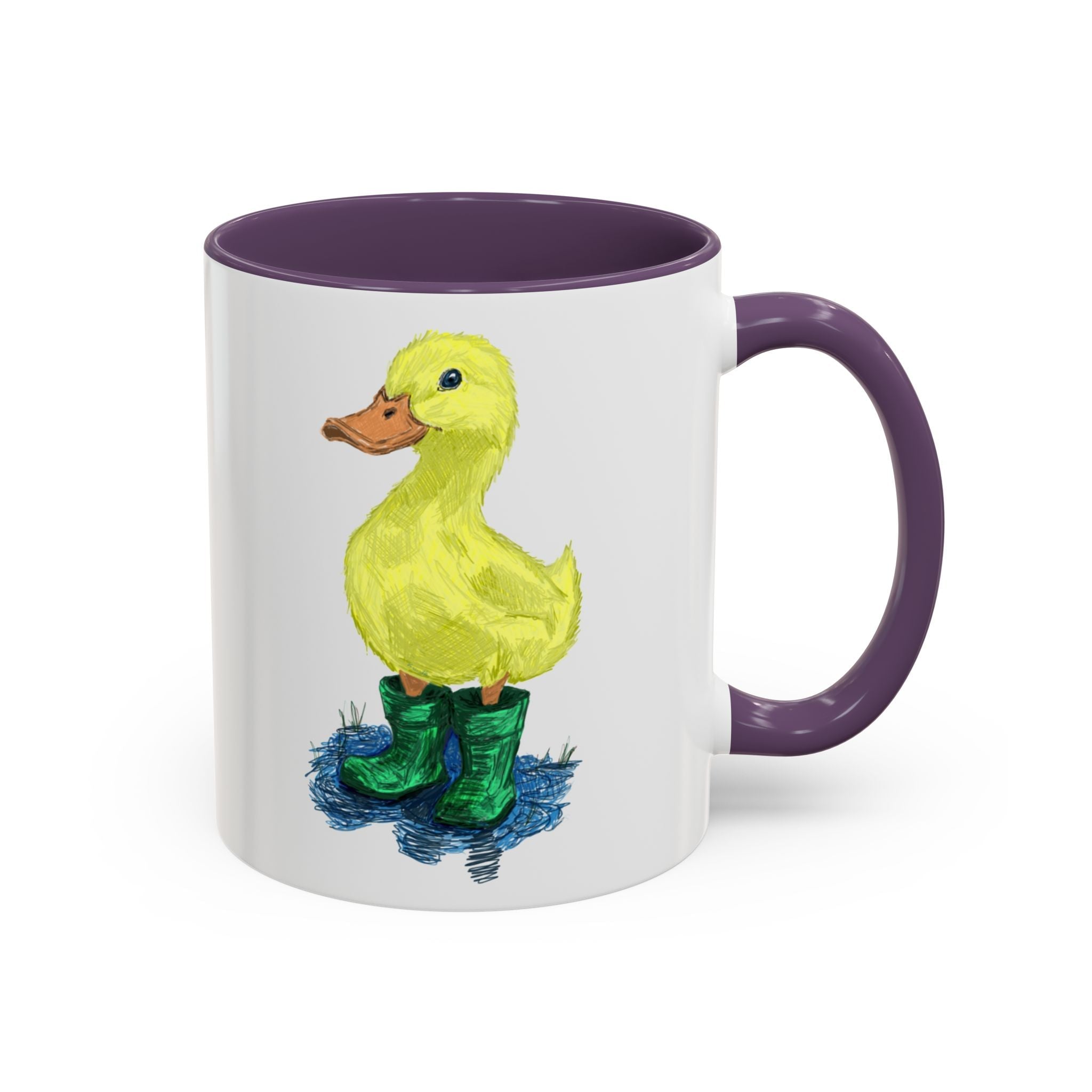 Farmhouse Duck Boots Two Tone Ceramic Coffee Mugs - Blue Cava