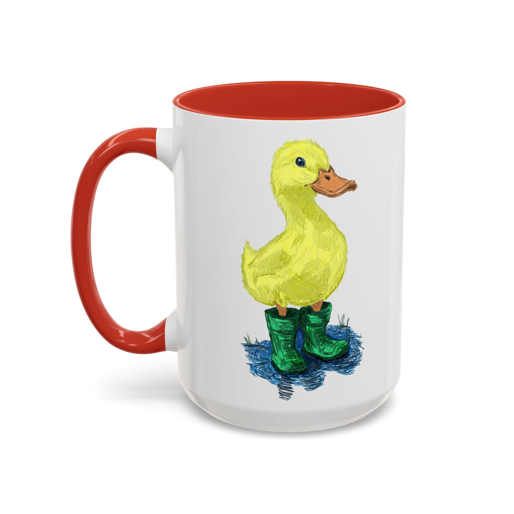 Farmhouse Duck Boots Two Tone Ceramic Coffee Mugs - Blue Cava