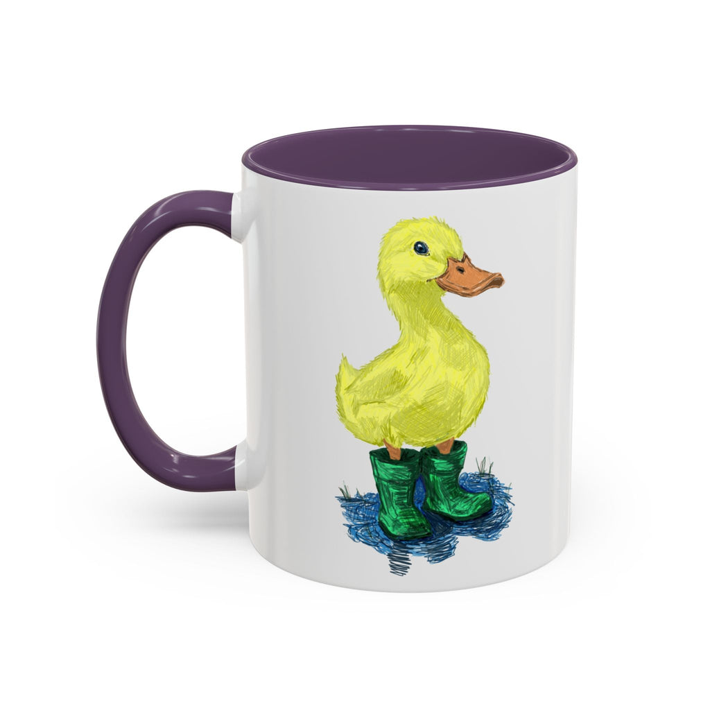 Farmhouse Duck Boots Two Tone Ceramic Coffee Mugs - Blue Cava