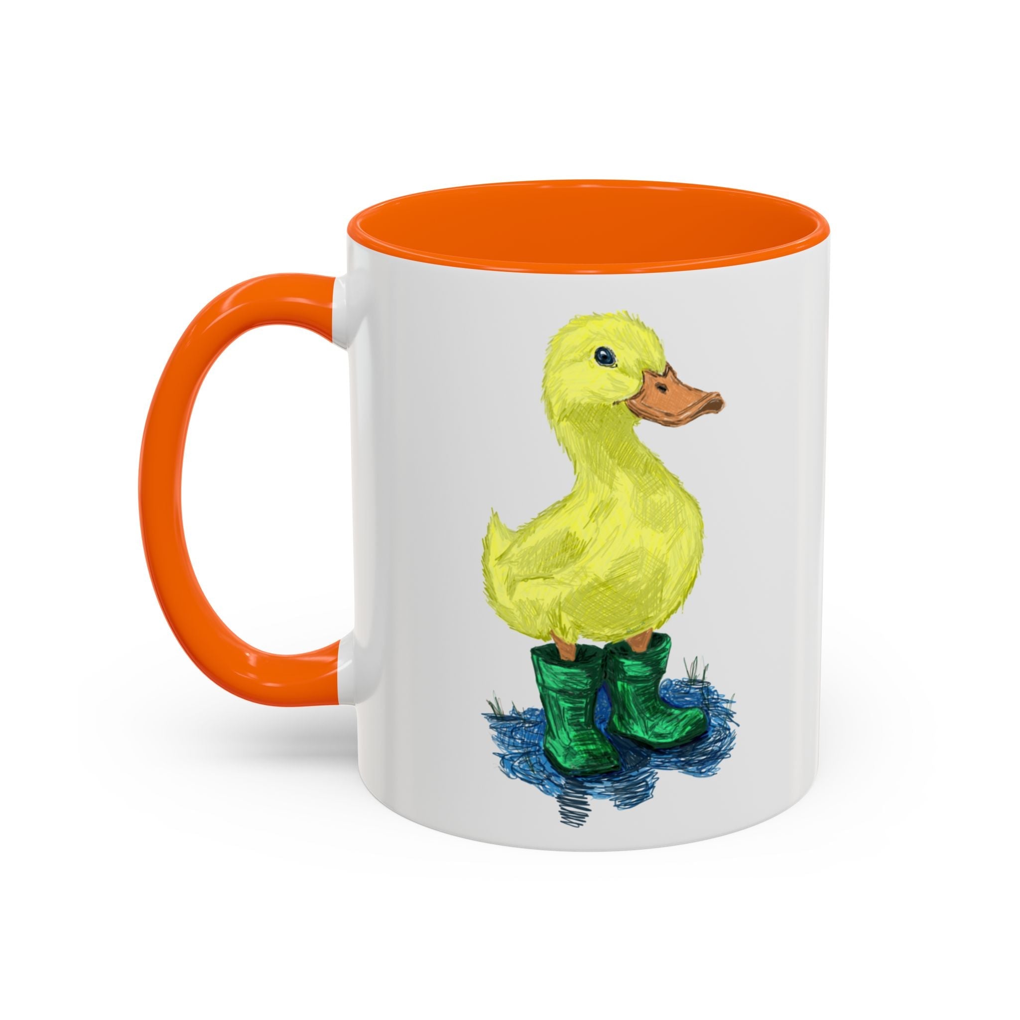 Farmhouse Duck Boots Two Tone Ceramic Coffee Mugs - Blue Cava