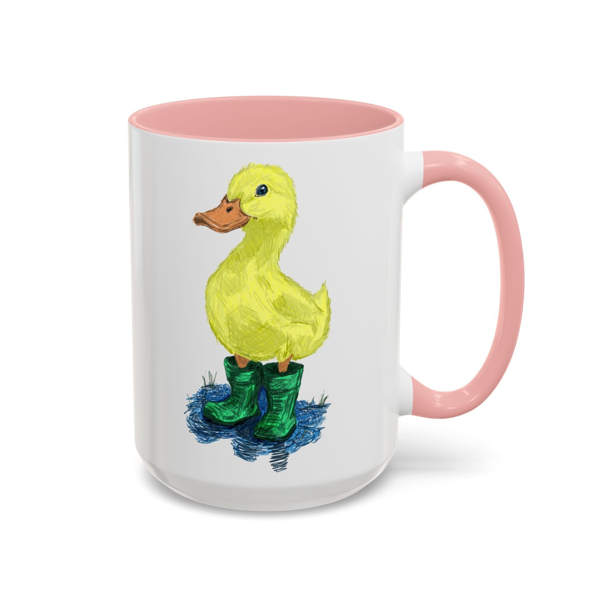 Farmhouse Duck Boots Two Tone Ceramic Coffee Mugs - Blue Cava