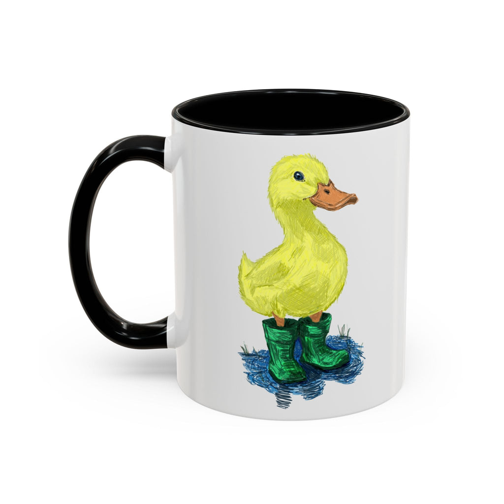 Farmhouse Duck Boots Two Tone Ceramic Coffee Mugs - Blue Cava
