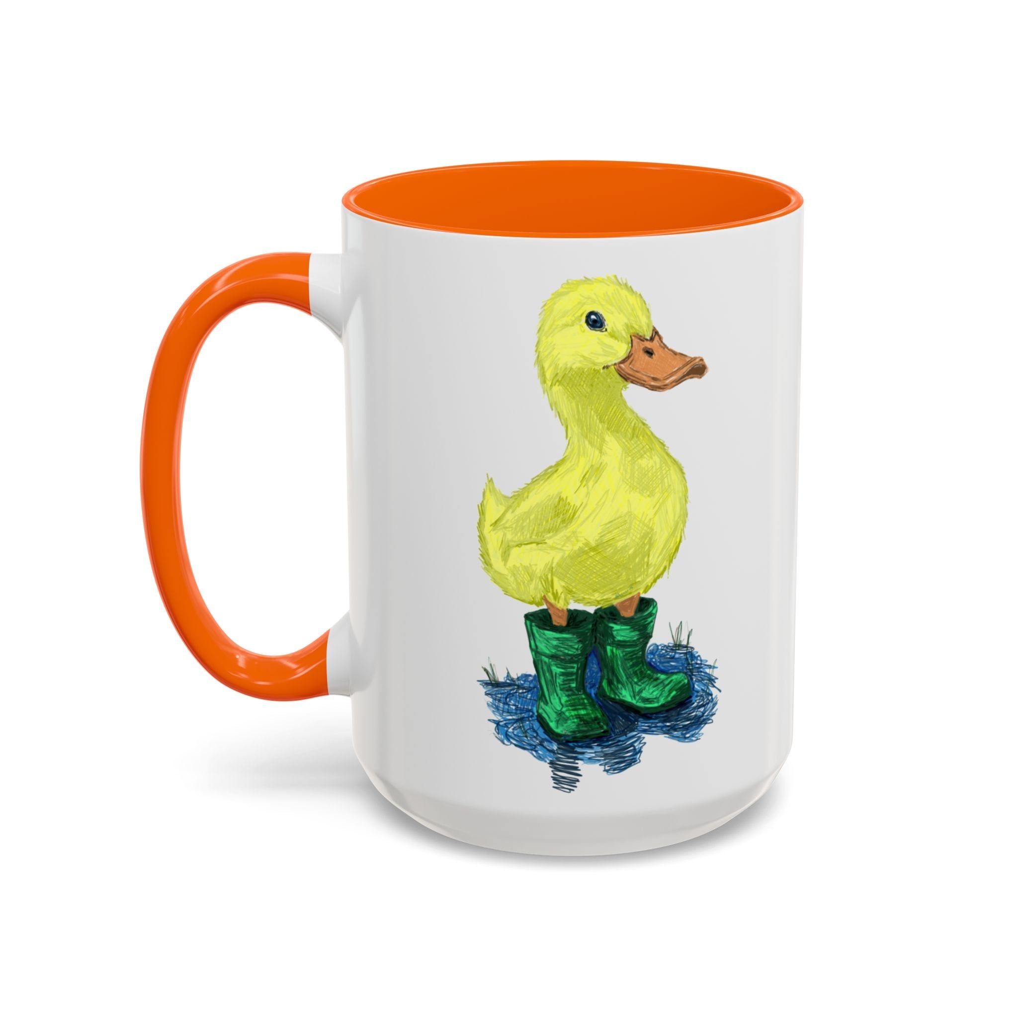 Farmhouse Duck Boots Two Tone Ceramic Coffee Mugs - Blue Cava