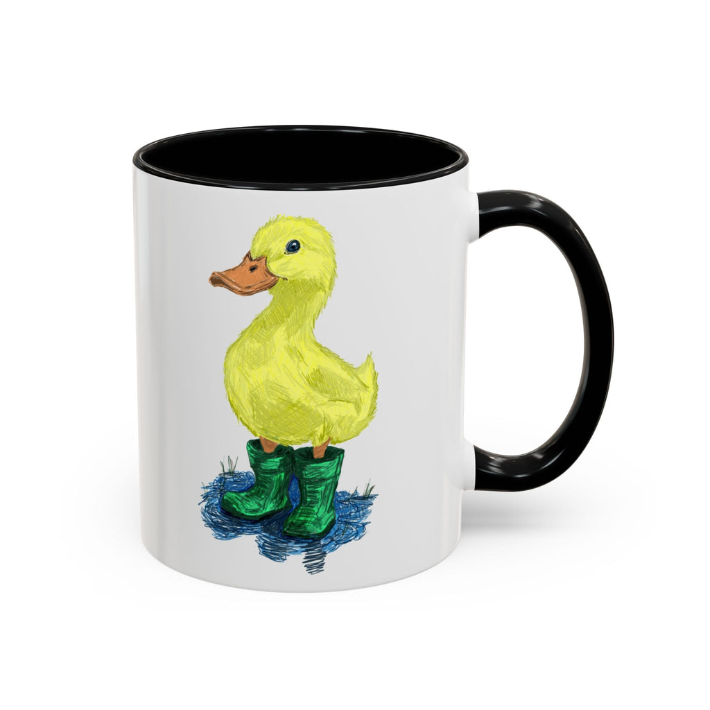 Farmhouse Duck Boots Two Tone Ceramic Coffee Mugs - Blue Cava
