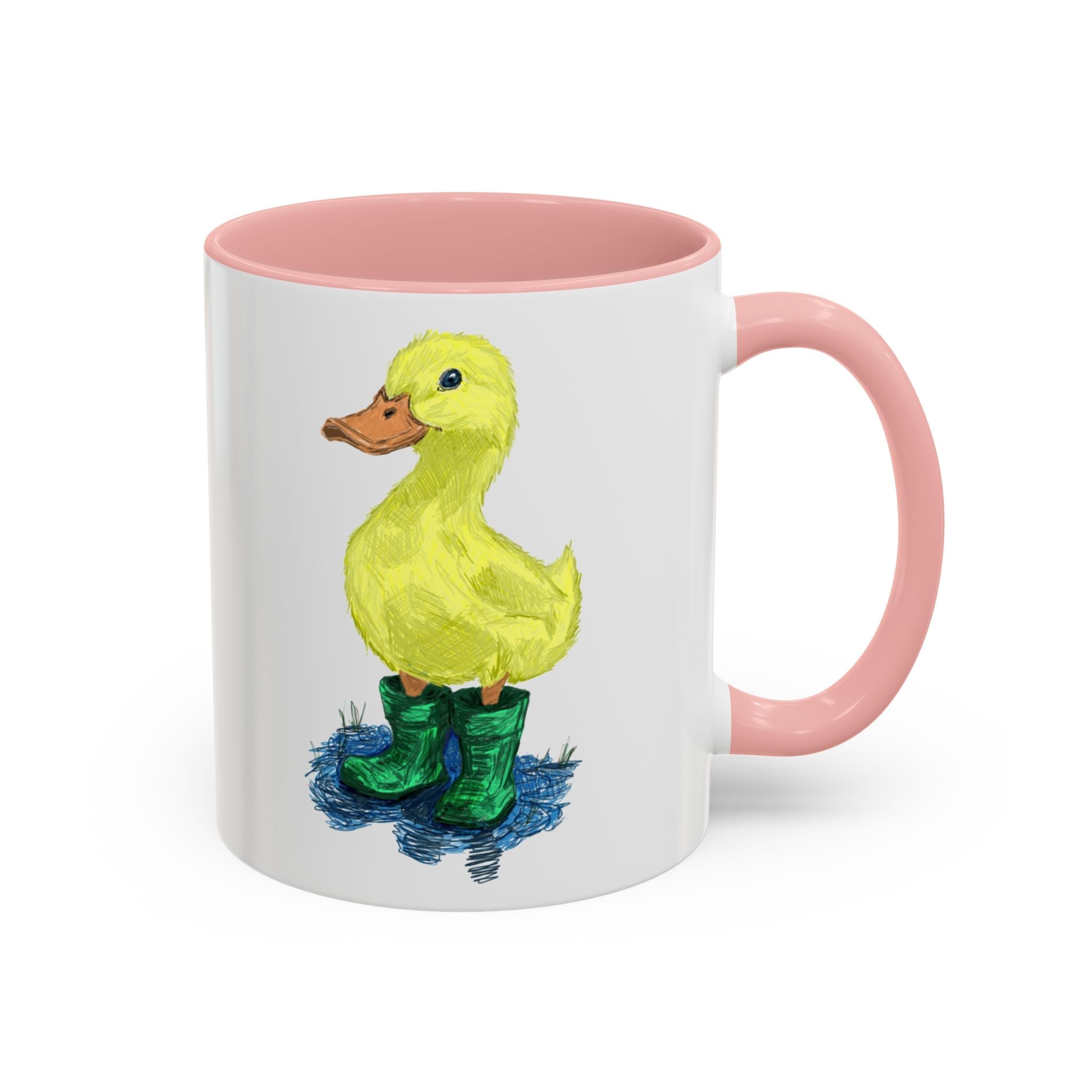 Farmhouse Duck Boots Two Tone Ceramic Coffee Mugs - Blue Cava