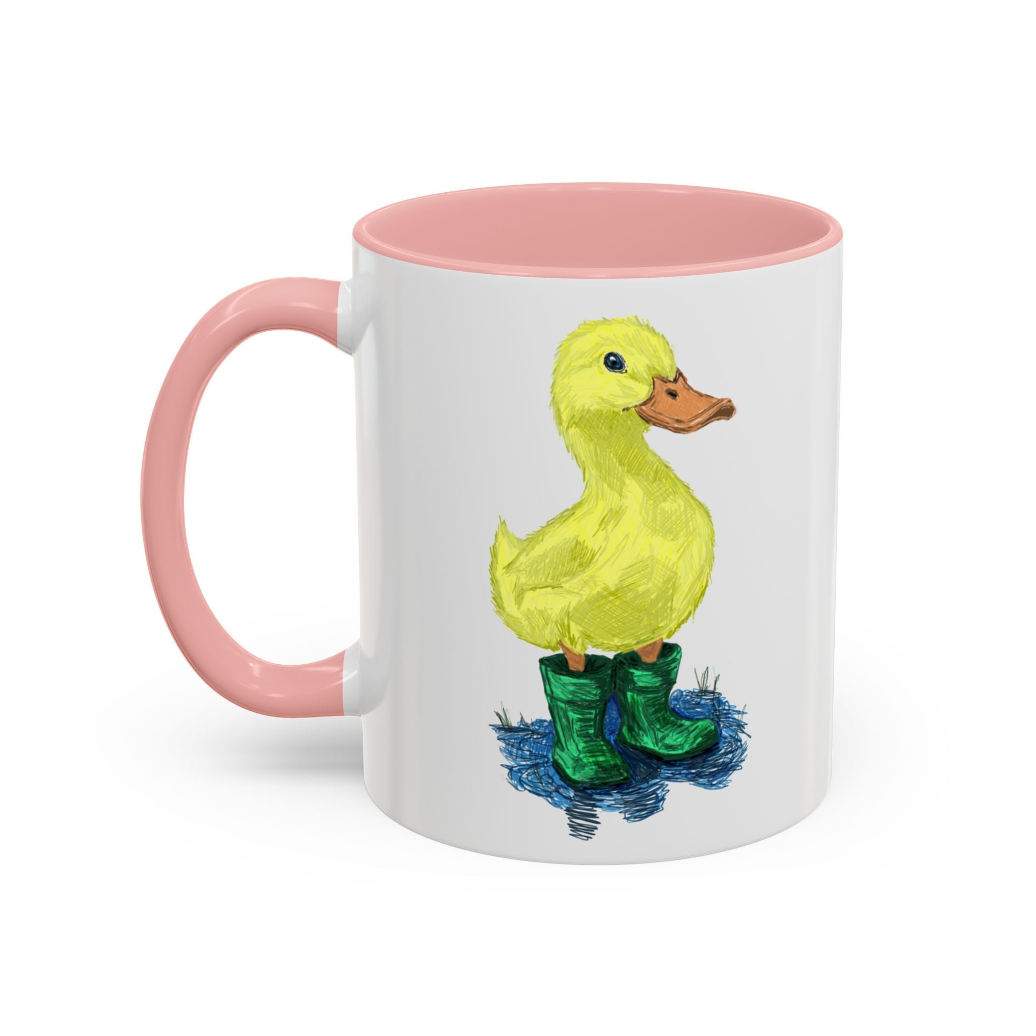 Farmhouse Duck Boots Two Tone Ceramic Coffee Mugs - Blue Cava