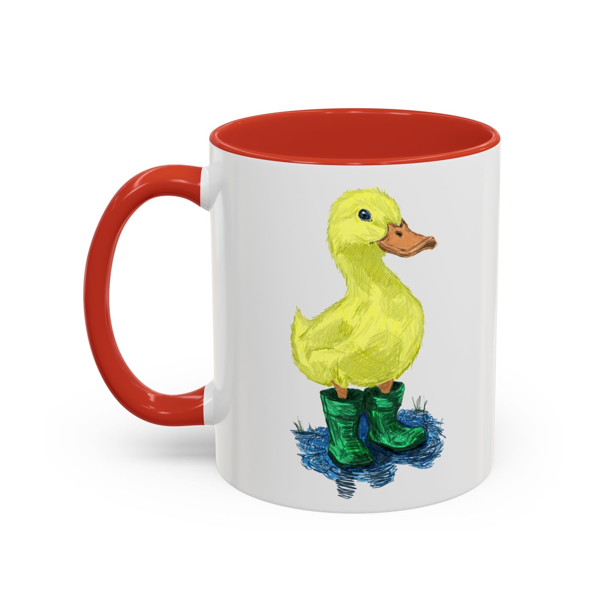 Farmhouse Duck Boots Two Tone Ceramic Coffee Mugs - Blue Cava