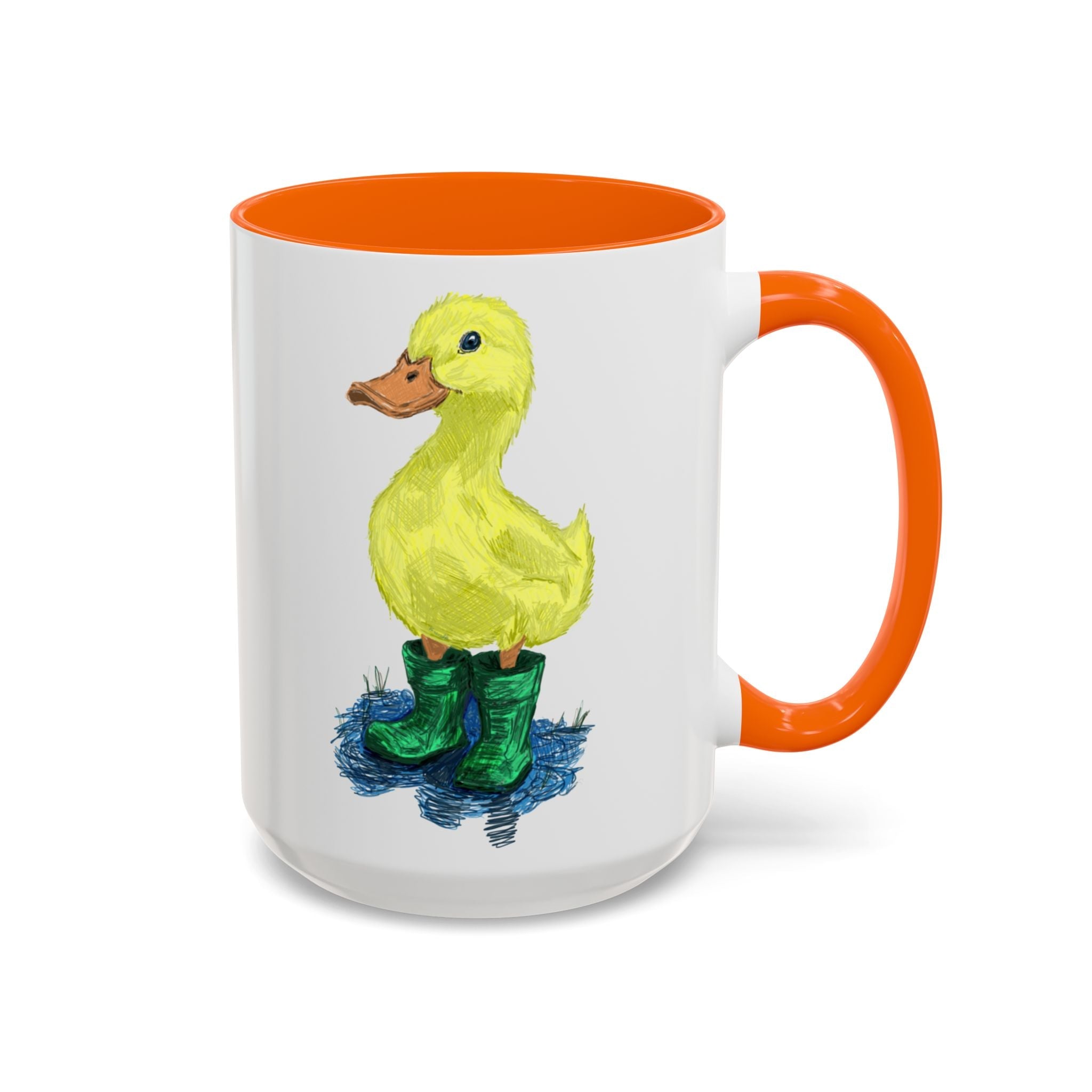 Farmhouse Duck Boots Two Tone Ceramic Coffee Mugs - Blue Cava