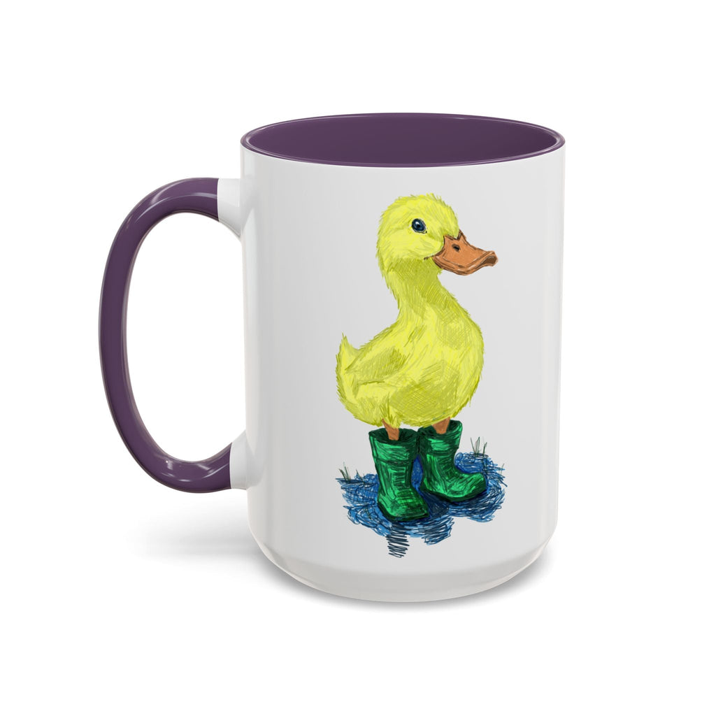 Farmhouse Duck Boots Two Tone Ceramic Coffee Mugs - Blue Cava