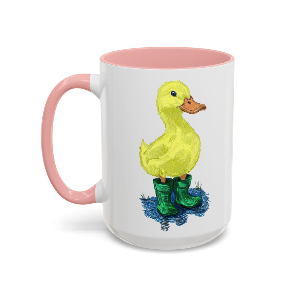 Farmhouse Duck Boots Two Tone Ceramic Coffee Mugs - Blue Cava