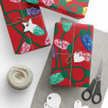 Festive Christmas Lights Wrapping Paper, Eco-Friendly - Blue Cava