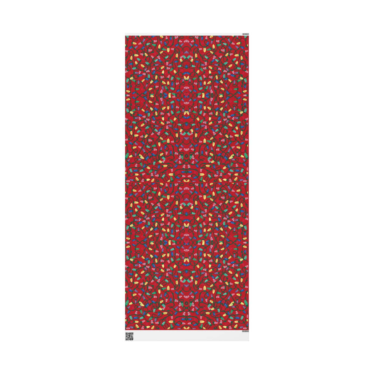 Festive Christmas Lights Wrapping Paper, Eco-Friendly - Blue Cava