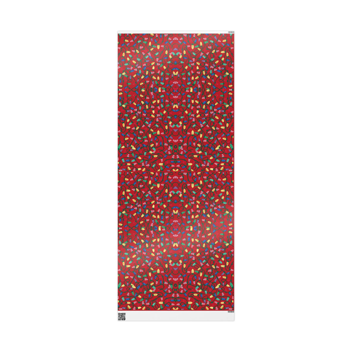 Festive Christmas Lights Wrapping Paper, Eco-Friendly - Blue Cava
