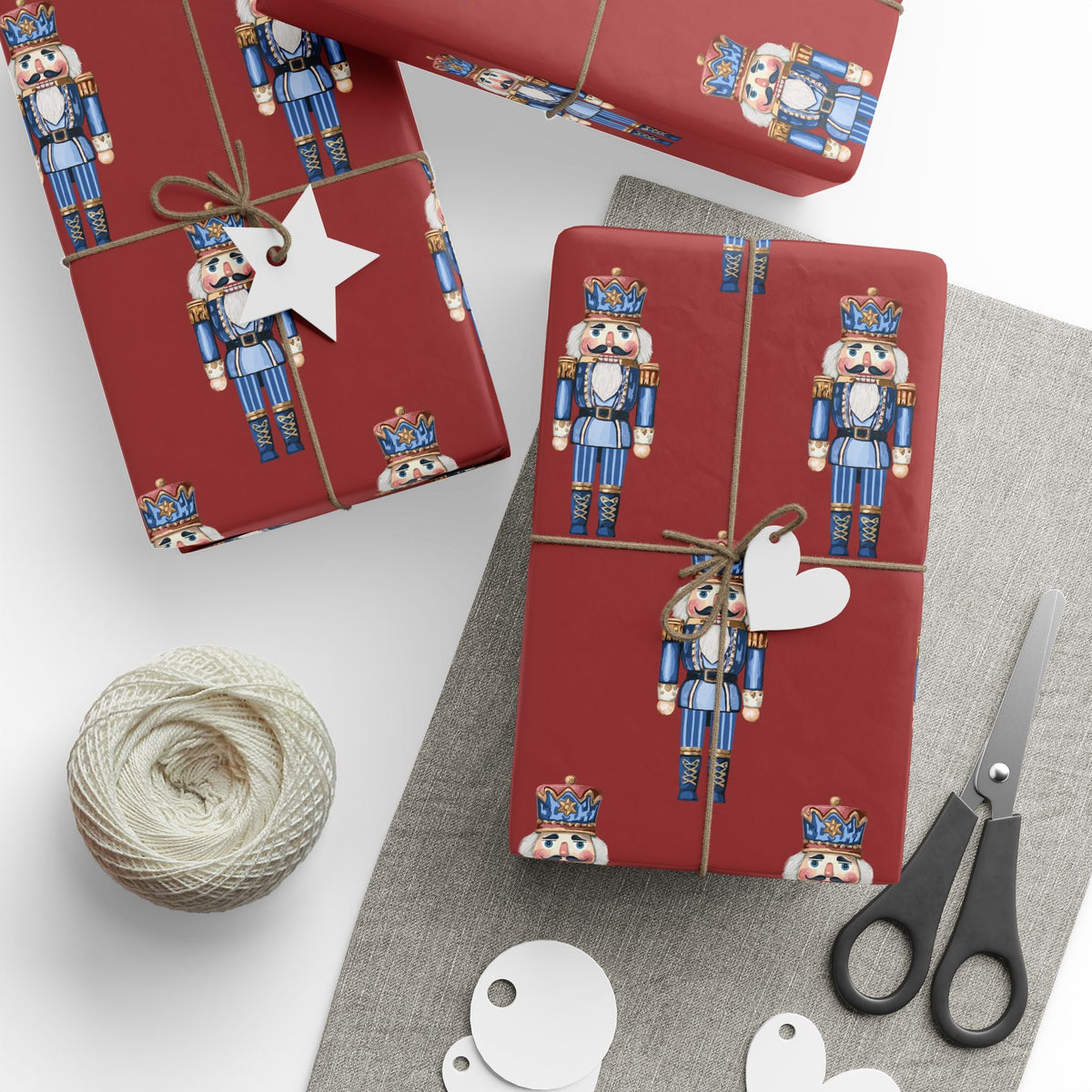 Festive Nutcracker Wrapping Paper – Fun Gift Wrap, Christmas Wrapping Paper - Blue Cava