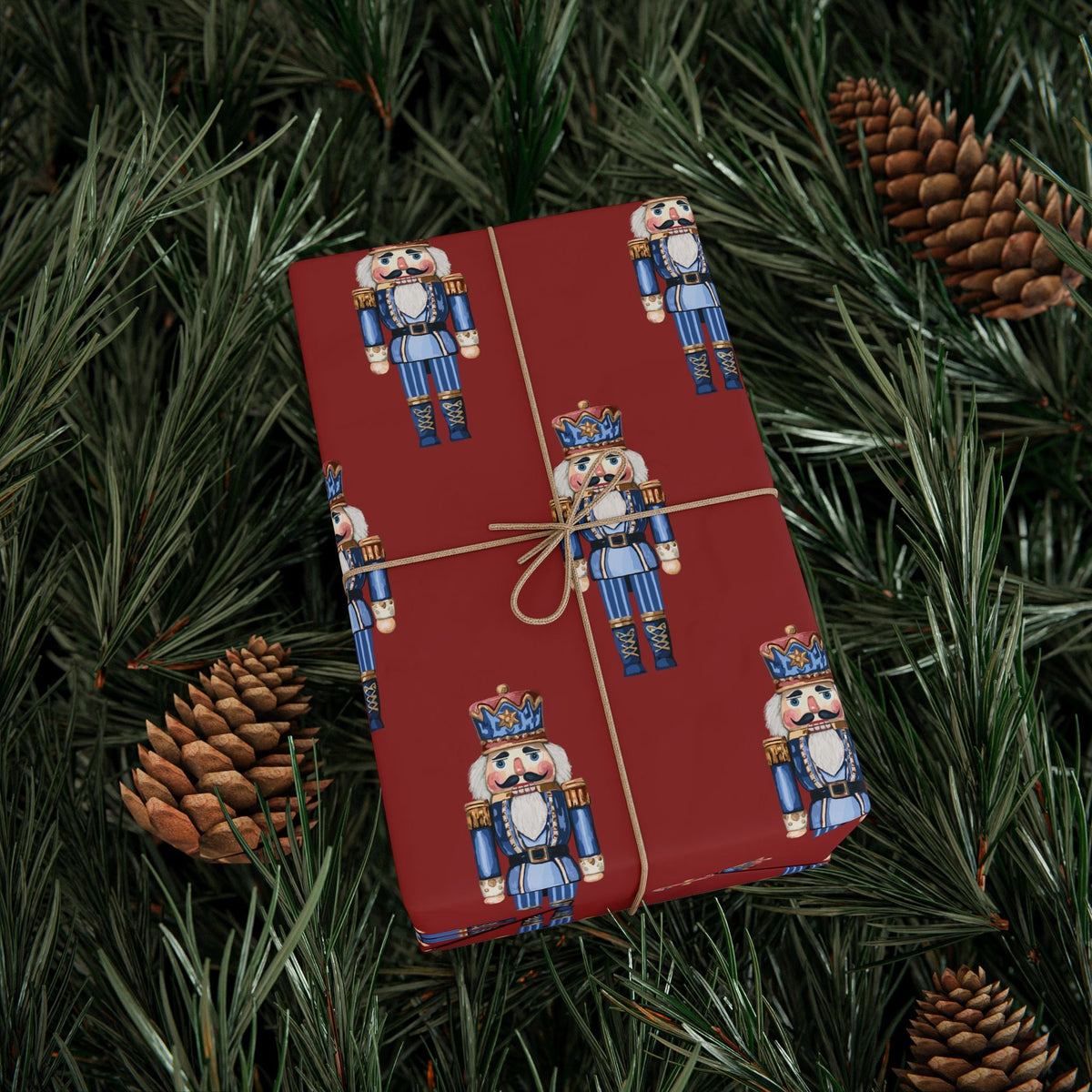 Festive Nutcracker Wrapping Paper – Fun Gift Wrap, Christmas Wrapping Paper - Blue Cava