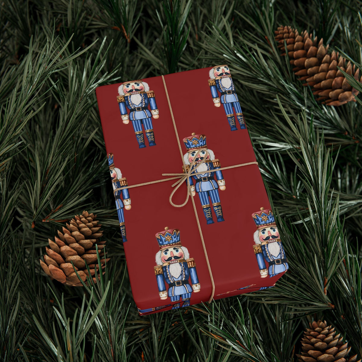 Festive Nutcracker Wrapping Paper – Fun Gift Wrap, Christmas Wrapping Paper - Blue Cava
