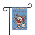 Festive Reindeer Garden Flag, Seasonal Home Decoration, Reindeer Garden Flag - Blue Cava