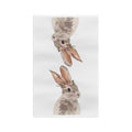 Floral Bunny Microfiber Waffle Kitchen Towel - Blue Cava