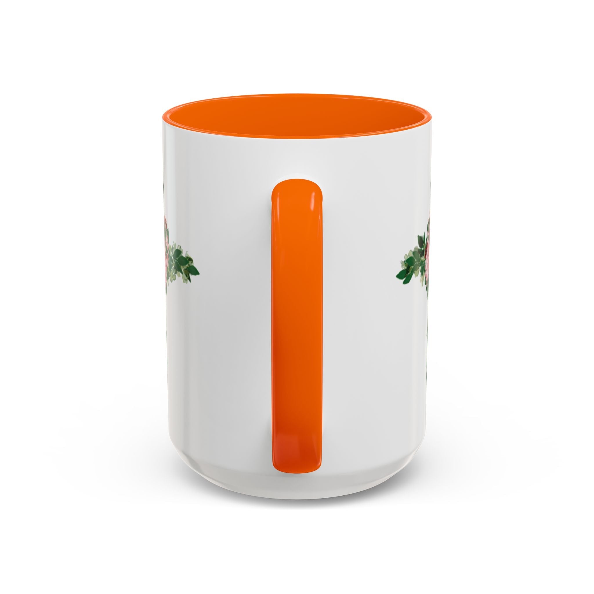 Floral Cross Two Tone Ceramic Coffee Mugs - Blue Cava