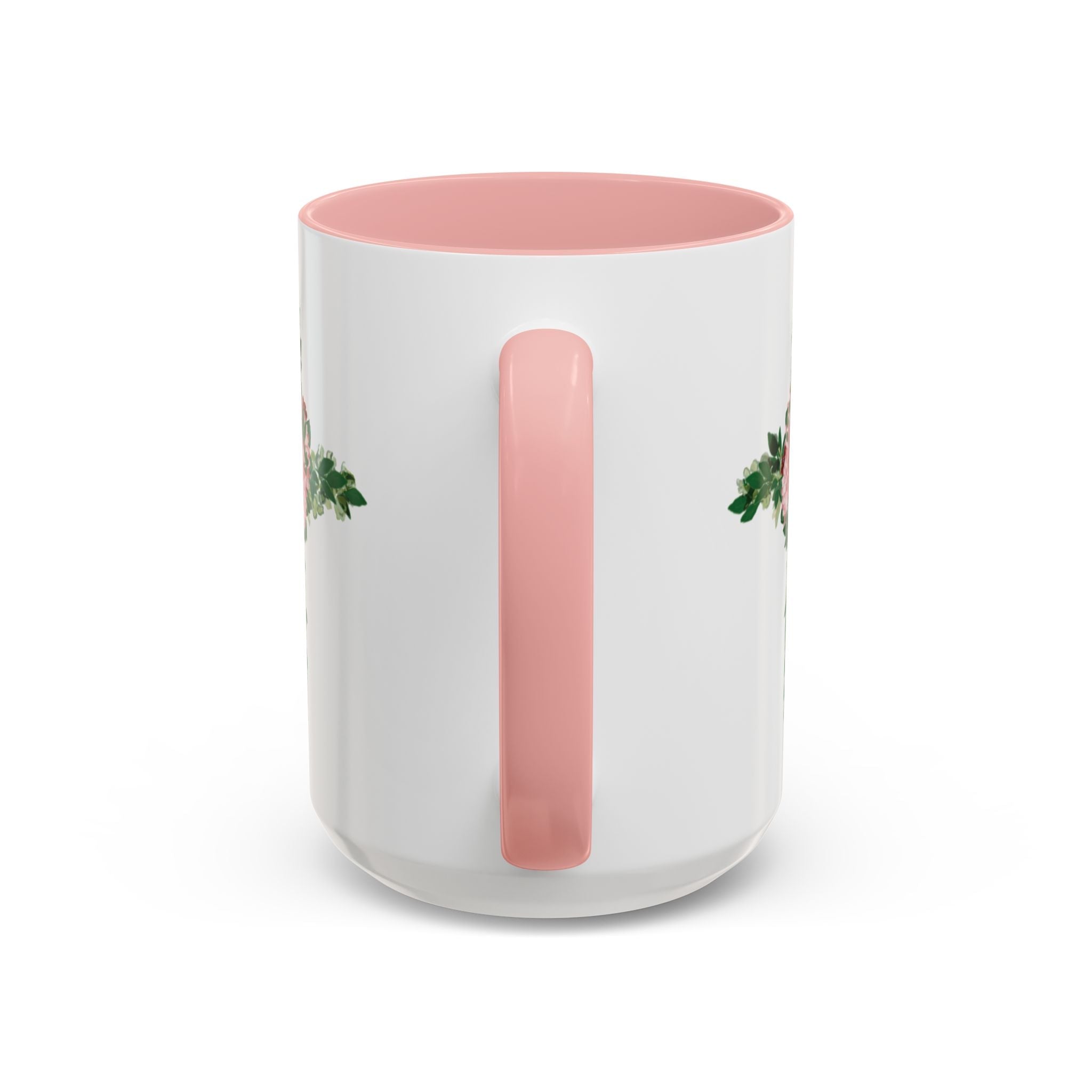 Floral Cross Two Tone Ceramic Coffee Mugs - Blue Cava