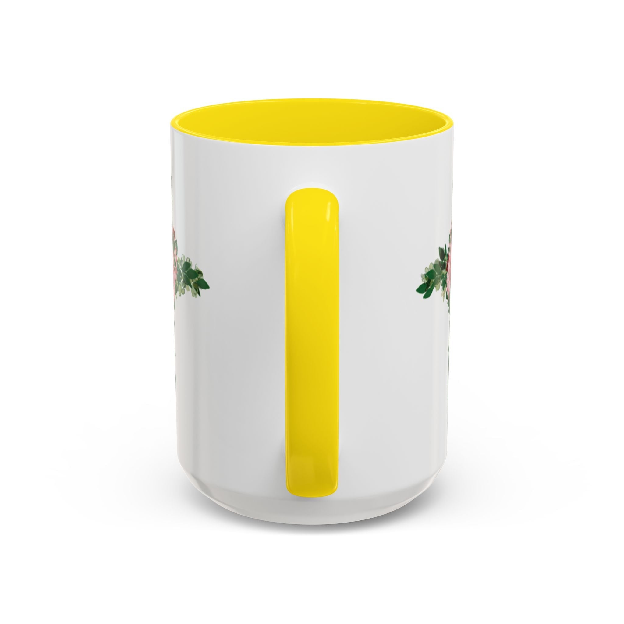Floral Cross Two Tone Ceramic Coffee Mugs - Blue Cava