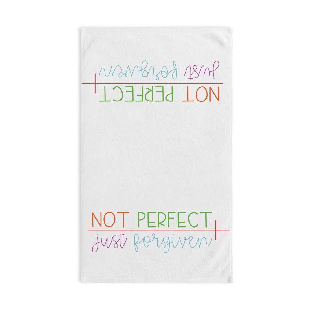 Forgiven Cross Cotton Hand Towel - Blue Cava
