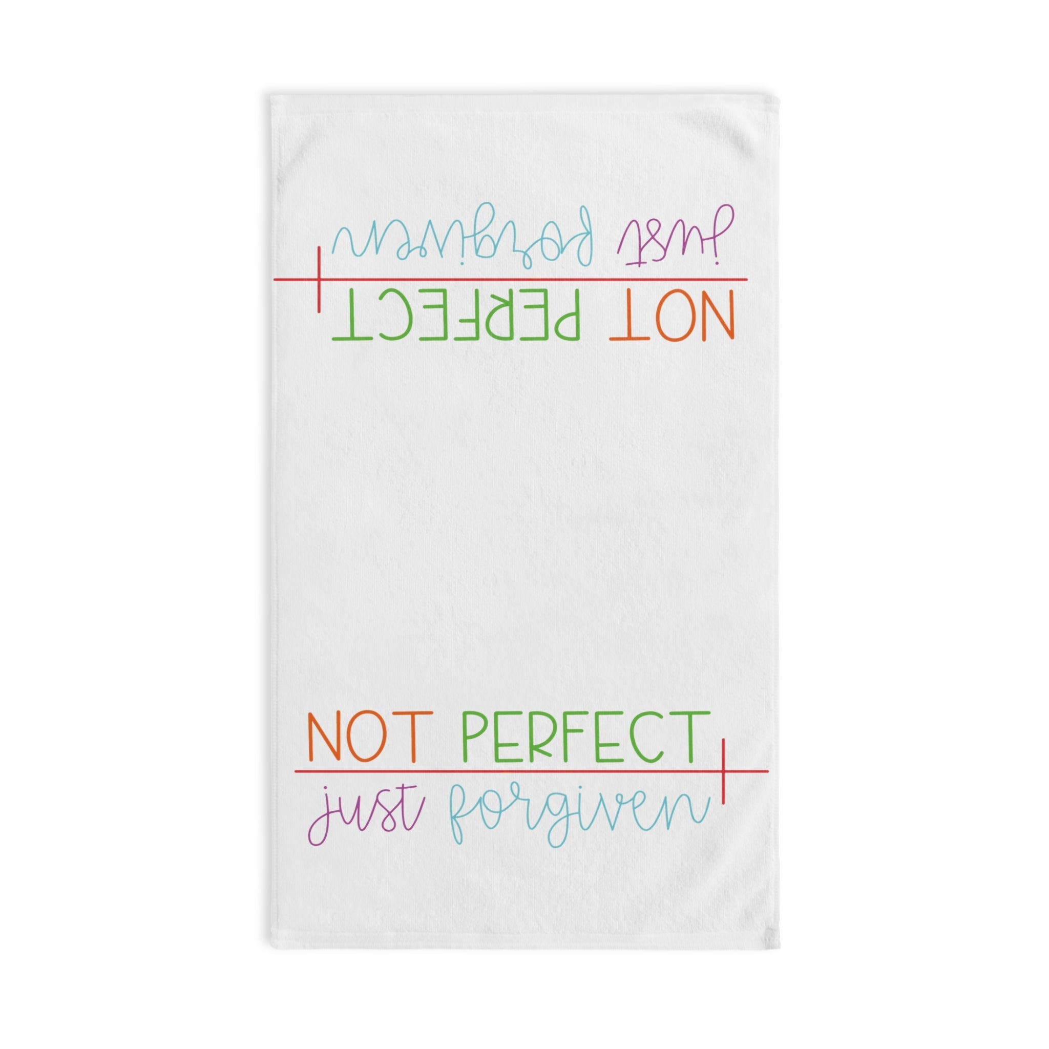 Forgiven Cross Cotton Hand Towel - Blue Cava